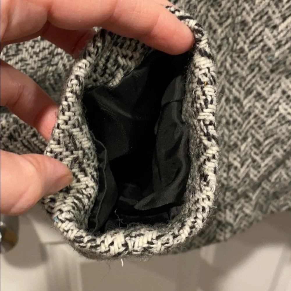 Gap Classic Tweed Wool Blend Open Front Blazer